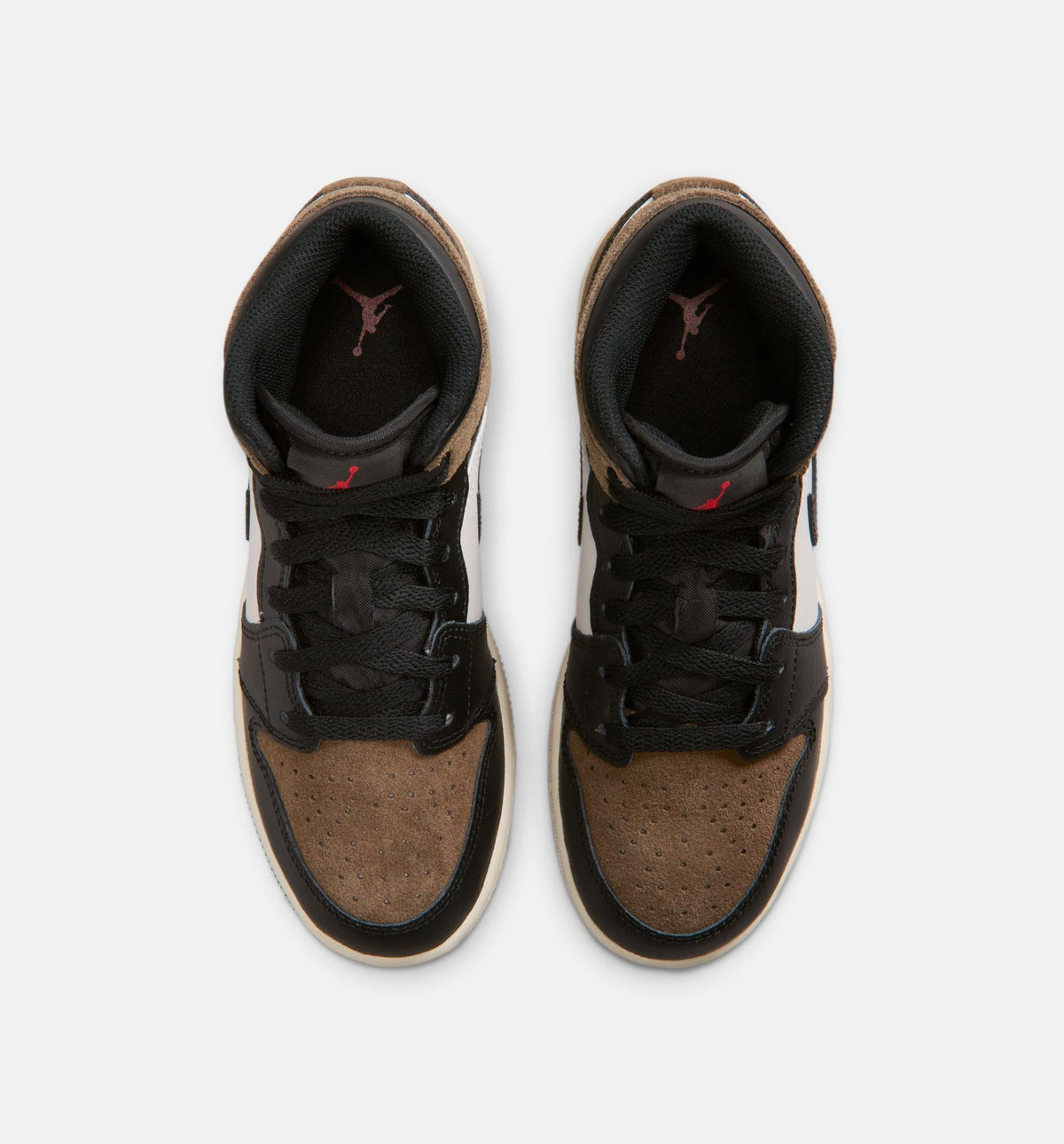 Air Jordan 1 Mid “Black/University Red” Grade School Lifestyle Shoes