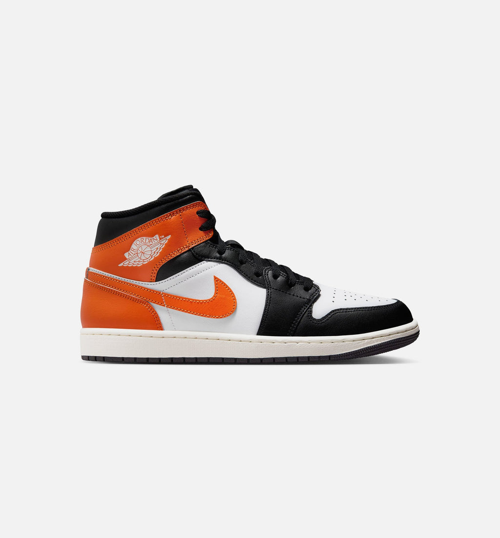 Air Jordan 1 Mid Men's Lifestyle Sneakers - Starfish/White/Sail/Black