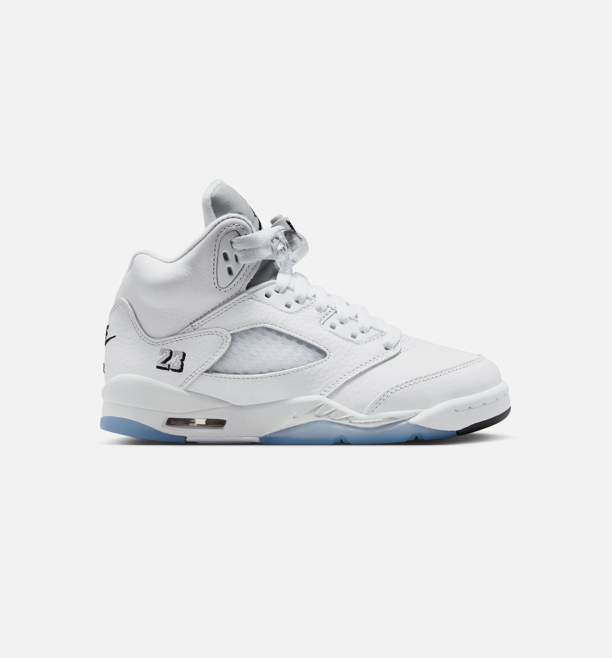 Air Jordan 5 Retro OG White Metallic Grade School Lifestyle Shoe – White/Black/Metallic Silver